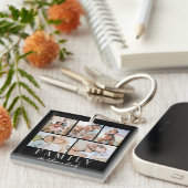 Porte-clés 5 Photo Collage Double Sided (Devant Droit)