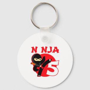 Porte-clés 5e anniversaire Enfants de 5 ans fête Little Ninja