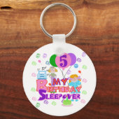 Porte-clés 5e anniversaire Sleepover T-shirts et cadeaux (Recto)