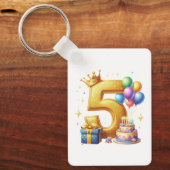 Porte-clés 5ème anniversaire doré (Recto)