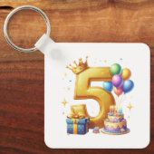 Porte-clés 5ème anniversaire en or (Recto)