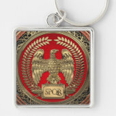 Porte-clés [600] Aigle impérial romain d'or (Devant)