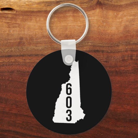 Porte-clés 603 Nh New Hampshire Area Code State Map Tee (Recto)