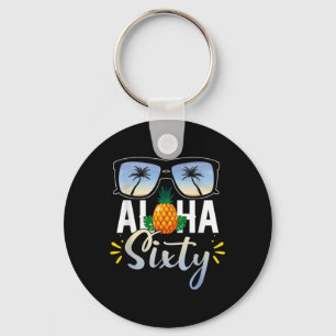 Porte-clés 60e Anniversaire Aloha Sixty Beach Vacances tropic