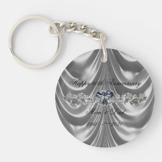 Porte-clés 60e anniversaire du Mariage Diamond Heart (Devant)