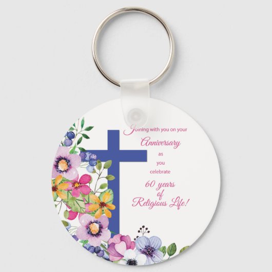 Porte-clés 60e Anniversaire, Nun, Religious Life Cross (Recto)