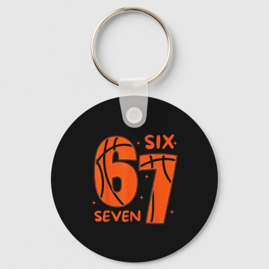 Porte-clés 67 Basket Six Seven 6 7 Mème 6  (Recto)