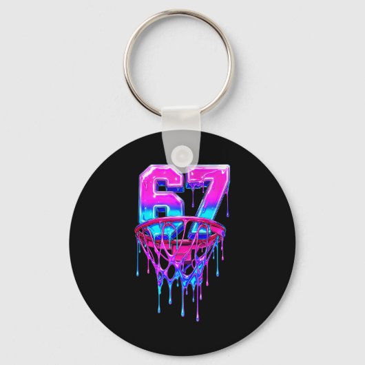 Porte-clés 67 Basketball Drip Six Seven Drôle (Recto)