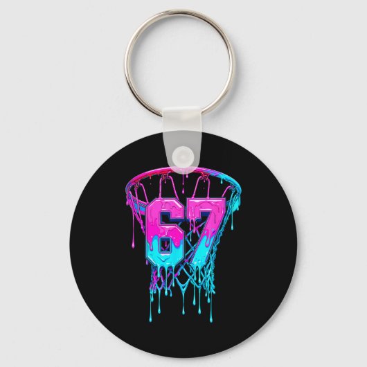 Porte-clés 67 Basketball Drip Six Seven Funny  (Recto)