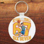 Porte-clés 67 Basketball Six Seven Mème (Verso)
