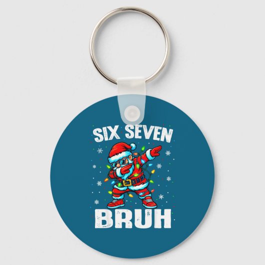Porte-clés 67 Bruh Christmas Six Seven Meme Dab Santa  (Recto)