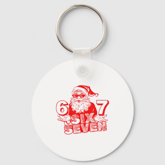 Porte-clés 67 Christmas 6 7 Meme Six Seven Funny Santa Xmas B (Recto)