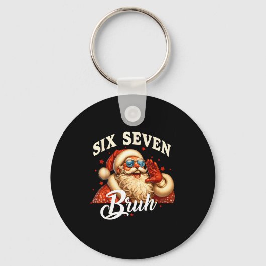 Porte-clés 67 Christmas Funny Six Seven Meme 6 7 Santa Claus  (Recto)