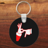 Porte-clés 67 Christmas Hands Signals Santa Claus 6 7 Hand Ge (Recto)