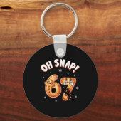 Porte-clés 67 Christmas Oh Snap Gingerbread Man Funny 6 7 Mem (Recto)