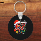 Porte-clés 67 Christmas Red Plaid 6 7 Six Seven Boys  (Recto)