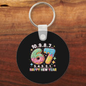 Porte-clés 67 Countdown Happy New Year 2026 Funny Donut Numbe (Recto)