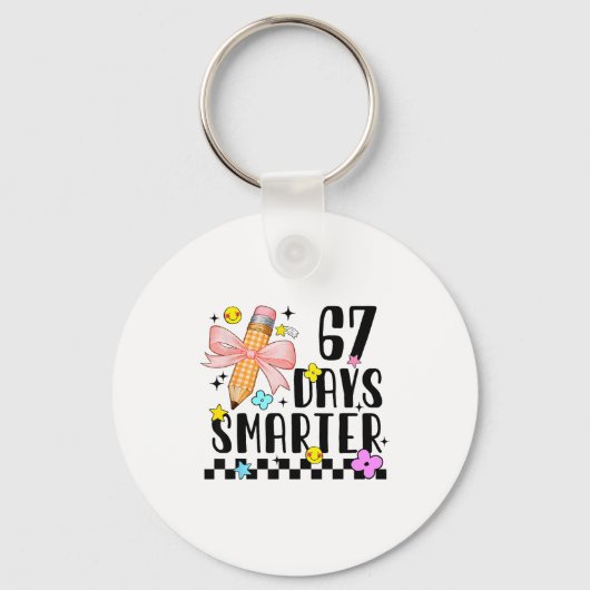 Porte-clés 67 Days Of School Funny 67 Days Smarter Student Te (Recto)