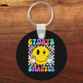 Porte-clés 67 Days Of School Smile Face 67 Days Smarter Teach (Recto)
