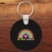 Porte-clés 67 Days Smarter Rainbow Heart Design For Teacher S (Recto)