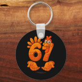 Porte-clés 67 Dinde de Thanksgiving Drôle Gen Alpha Meme Merc (Recto)