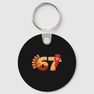 Porte-clés 67 drôle de dindon de Thanksgiving 67 dindon