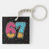 Porte-clés 67 Drôle Mème Crème de glace Six sept Gen Alpha (Dos)