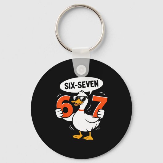 Porte-clés 67 Duck Meme Funny Six Seven Gen Alpha Slang Cool (Recto)
