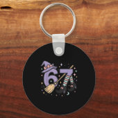 Porte-clés 67 Filles d'Halloween sorcière Six Sept 6 7 Brainr (Recto)