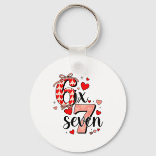 Porte-clés 67 Funny Love Hearts Six Seven Meme Saint-Valentin