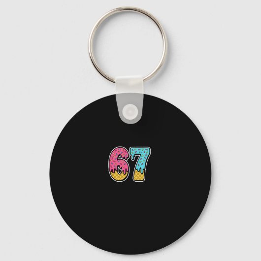Porte-clés 67 Glace Drip Meme Six Sept Drôle Gen Alpha D (Recto)