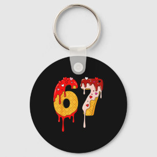 Porte-clés 67 Glace qui dégouline Mème Drôle Six Sept Saint-V