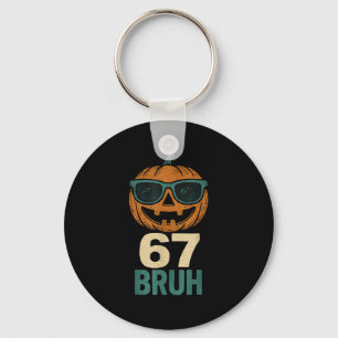 Porte-clés 67 Halloween Bruh Citrouille 6-7 Mème Gen Alpha Sl