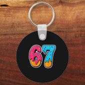 Porte-clés 67 Ice Cream Drip Funny Six Seven Gen Alpha Meme S (Recto)