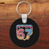 Porte-clés 67 Ice Cream Drip Meme Baseball  (Recto)