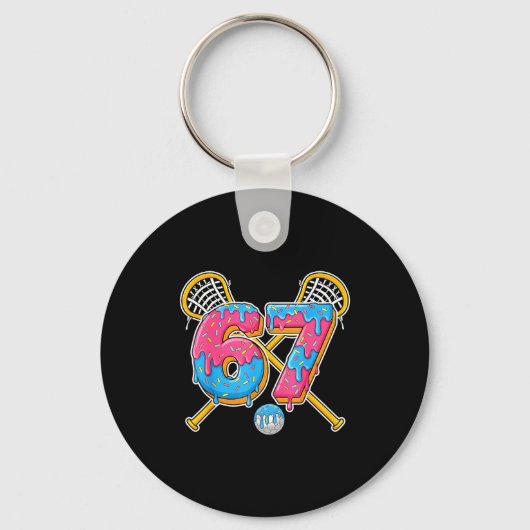 Porte-clés 67 Ice Cream Drip Meme Gen Alpha Slang Lacrosse Sr (Recto)