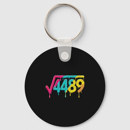 Porte-clés 67 Ice Cream Drip Meme Square Root 4489 Slang Teac (Recto)