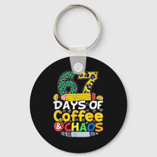 Porte-clés 67 Jours D'école Café Chao Six Sept 6 7 Meme T