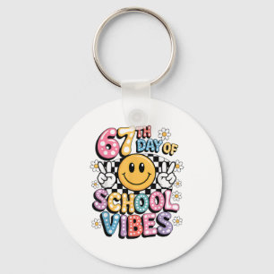 Porte-clés 67 Jours D'école Mème 100ème Jour D'école Vibes S