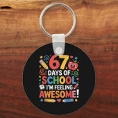 Porte-clés 67 jours d'école Sentiment Incroyable Mème 100ème (Recto)