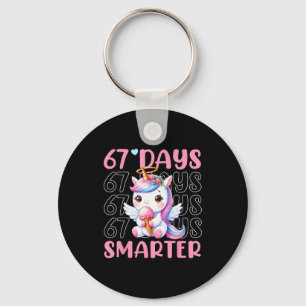 Porte-clés 67 Jours Plus Intelligent Licorne Mignonne 67ème J
