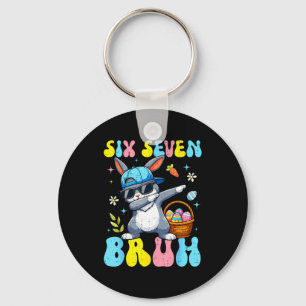 Porte-clés 67 Lapin de Pâques Six Sept Bruh Dabbing Lapin