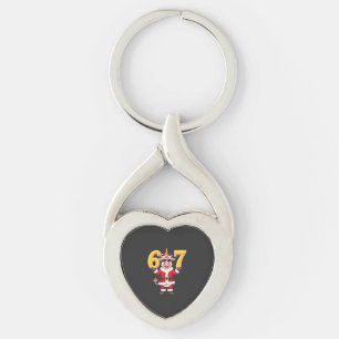 Porte-clés 67 Licorne de Noël 6 7 Mème pour filles enfants Am