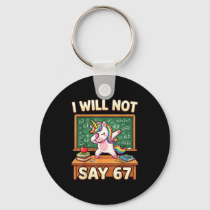 Porte-clés 67 Licorne pour filles six sept mème brainrot drôl
