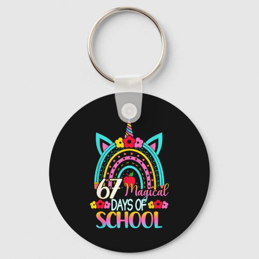 Porte-clés 67 Magical Days Of School Meme Funny Student Teach (Recto)