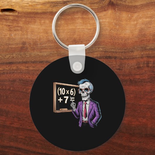 Porte-clés 67 Math Teacher Meme Brainrot Six Seven Halloween (Recto)