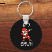 Porte-clés 67 Meme 6 7 Funny Christmas Dabbing Santa Six Seve (Recto)