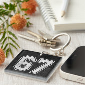 Porte-clés 67 Mème amusant Six Sept Gen Alpha (Devant Droit)