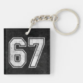 Porte-clés 67 Mème amusant Six Sept Gen Alpha (Dos)