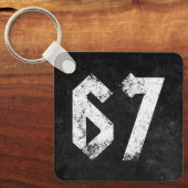 Porte-clés 67 Mème amusant Six Sept Gen Alpha (Recto)